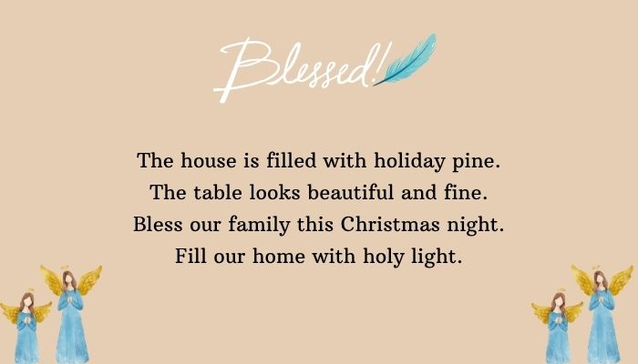 Family Christmas Dinner Blessings and Holiday Wishes