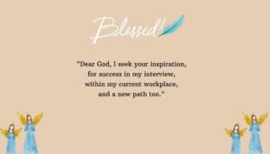 Inspirational Prayer for Job Interview Success at Work