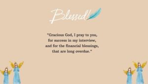 Prayer for Job Interview Success and Financial Blessings