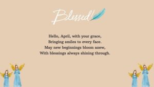 Welcome April Blessings Images and Greetings